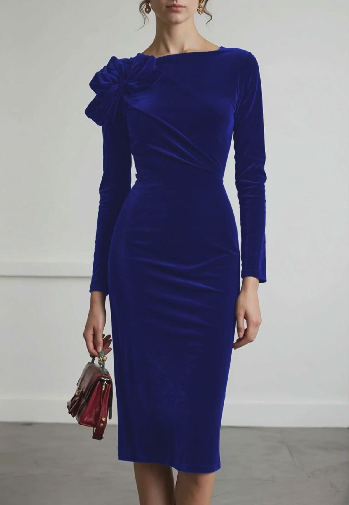 Rochia de catifea Esmeralda negru